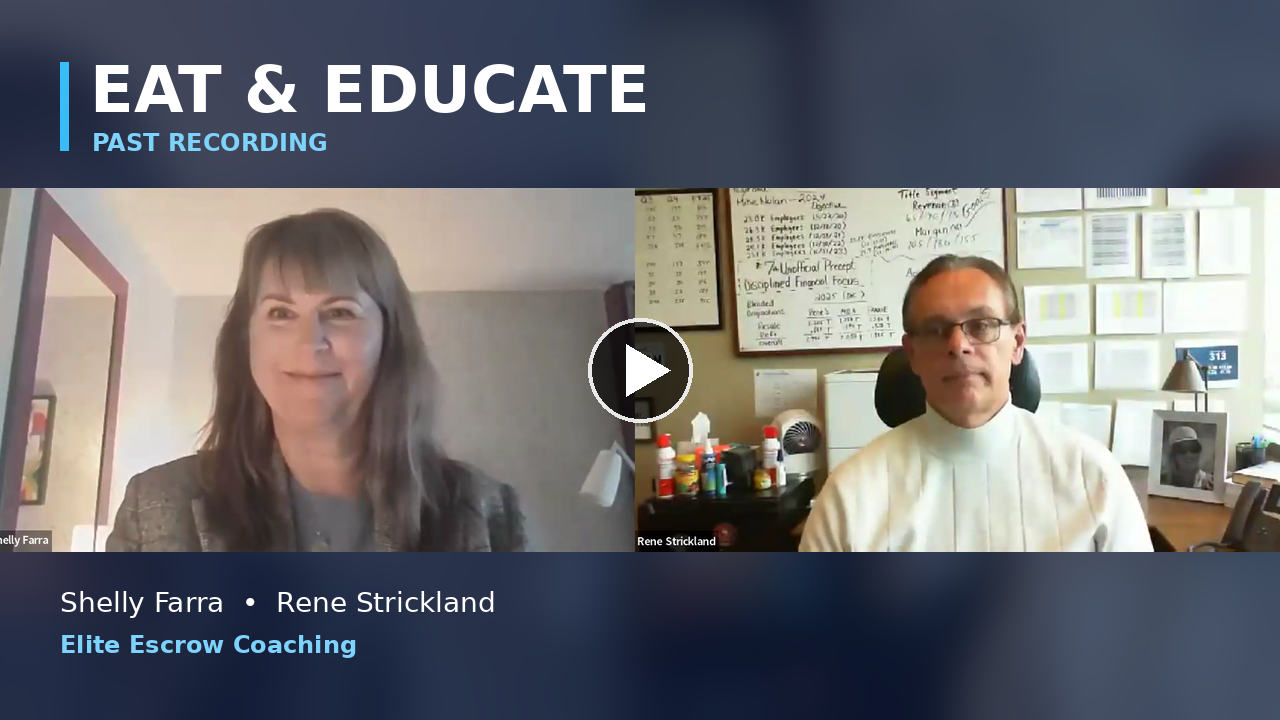 Eat and Educate recording